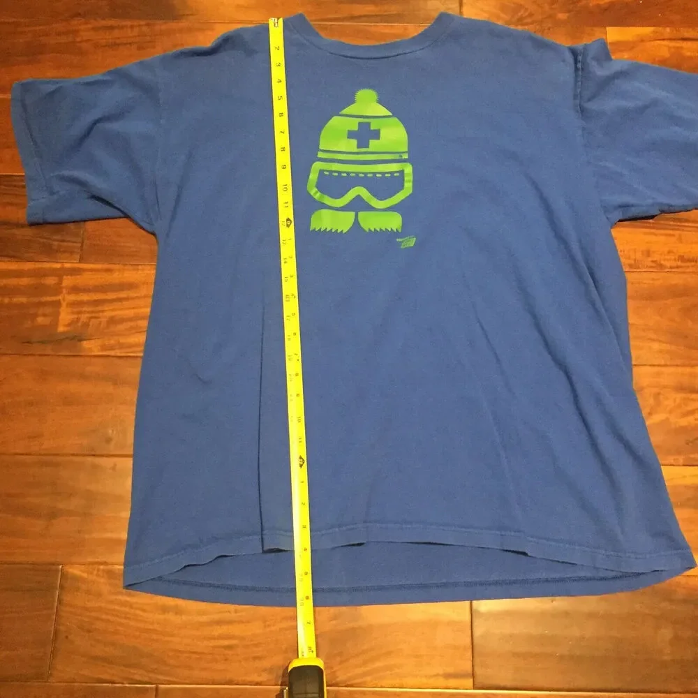 The North Face T-Shirt Mens Size XXL Blue Cotton Short Sleeve Ames Bros Ski Tee